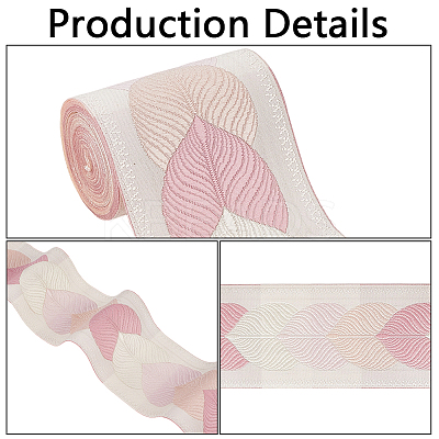 3M Polyester Jacquard Leaf Ribbon for Garment Accessories OCOR-CY0002-12E-1