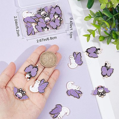 24Pcs 3 Style Alloy Enamel Pendants FIND-CN0001-27-1