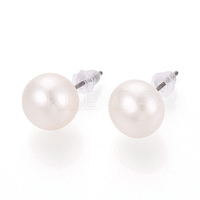 Natural Pearl Stud Earrings PEAR-N020-09C-01-1