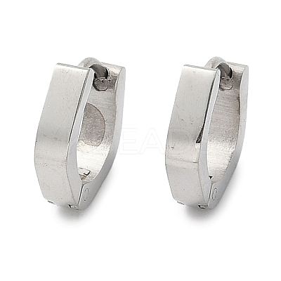 304 Stainless Steel Polishing Effect Hoop Earrings EJEW-M001-35P-1