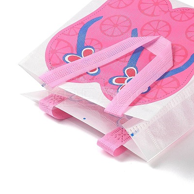 Summer Beach Theme Printed Flip Flops Non-Woven Reusable Folding Gift Bags with Handle LS-ABAG-F009-E03-1