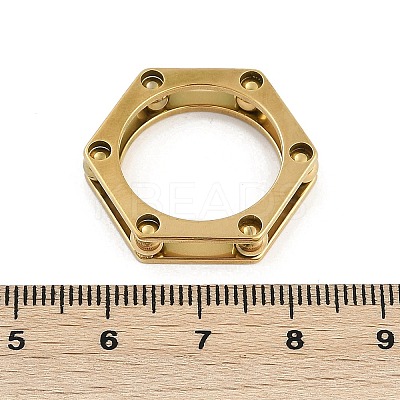 Ion Plating(IP) 304 Stainless Steel Finger Ring for Women RJEW-A052-03A-G02-1