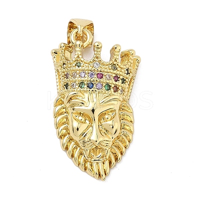 Brass Micro Pave Colorful Cubic Zirconia Pendants KK-A282-25G-1