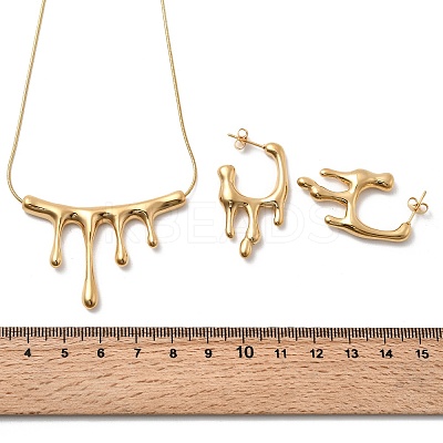 304 Stainless Steel Jewelry Sets SJEW-P007-01G-1