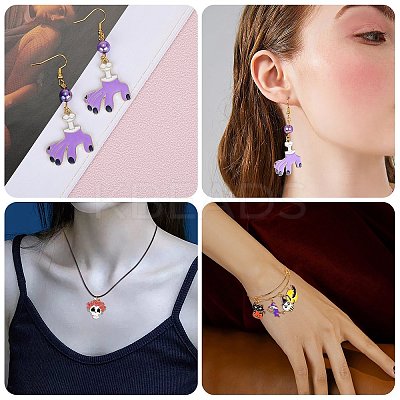 30Pcs 15 Style Halloween Alloy Enamel Pendants Sets ENAM-SZ0004-16-1