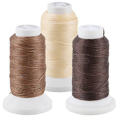 3 Rolls 3 3 Colors Flat Waxed Polyester Cord OCOR-CL0001-12A-1