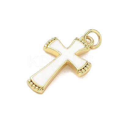 Brass Enamel Pendants KK-CBA3F25-11G-01-1