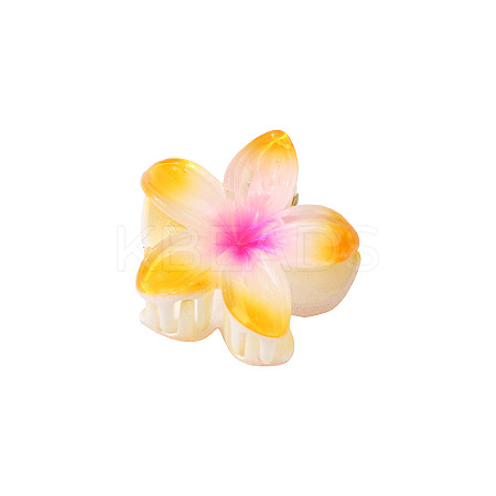 Flower Shape Plastic Claw Hair Clips PW-WG52864-10-1