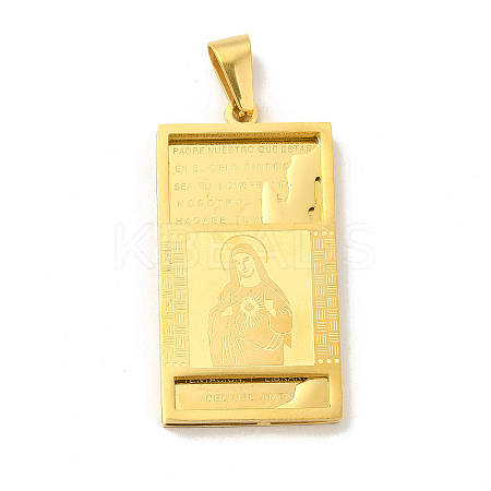 Ion Plating(IP) 304 Stainless Steel Religion Pendants STAS-E184-03G-1
