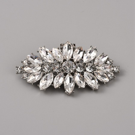 Alloy Crystal Rhinestone Shoe Decoration AJEW-WH0248-224A-P-1