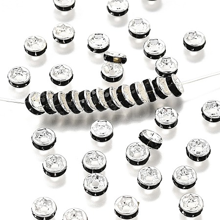 Brass Grade A Rhinestone Spacer Beads RB-A014-Z6mm-02S-1