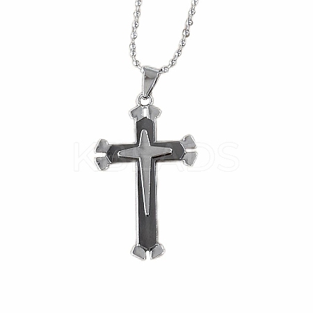 Cross Alloy Pendant Necklaces for Men FS-WG5CDA8-01-1
