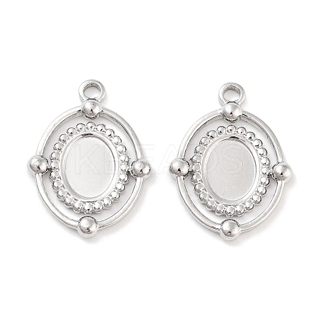 Non-Tarnish 304 Stainless Steel Pendant Cabochon Settings LS-STAS-P364-07P-1