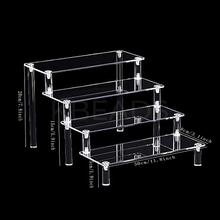 4-Tier Acrylic Action Figures Display Riser Stands PW-WG74712-02-1