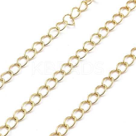 Brass Curb Chains KK-P304-02A-KCG-1