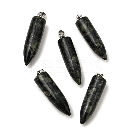 Natural Kambaba Jasper Pointed Pendants G-F820-12I-1