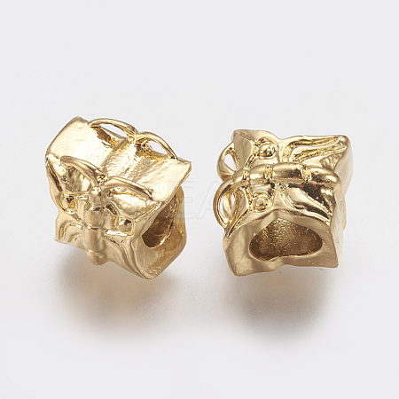 Ion Plating(IP) 304 Stainless Steel European Beads STAS-J022-077G-1