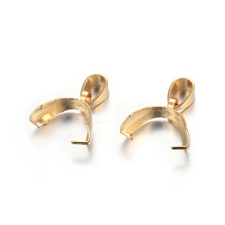 201 Stainless Steel Pendant Pinch Bails STAS-P223-16G-1