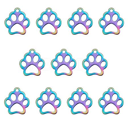 201 Stainless Steel Pet Charms STAS-SZ0001-71-1