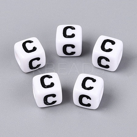 Opaque Acrylic Beads SACR-N020-04A-C-1