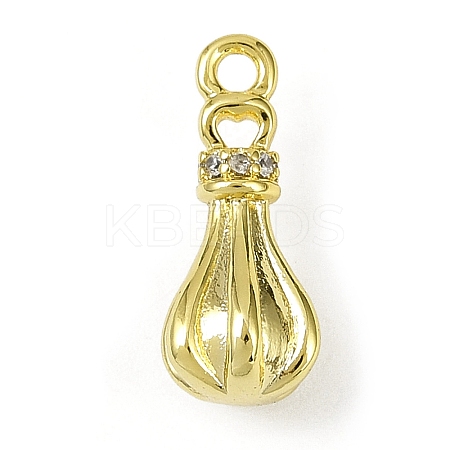 Brass Pave Clear Cubic Zirconia Pendants LS-KK-L238-25G-1