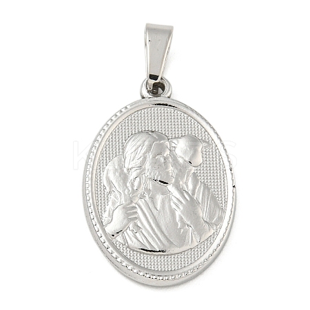 Non-Tarnish 304 Stainless Steel Pendants STAS-B071-02A-09P-1