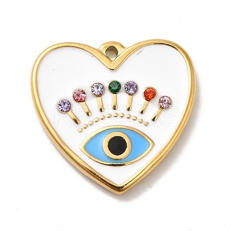 Ion Plating(IP) 304 Stainless Steel Rhinestone Pendants STAS-H175-11G-1
