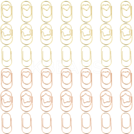 120Pcs 6 Styles Oval Iron Paper Clips AJEW-SP0003-02-1