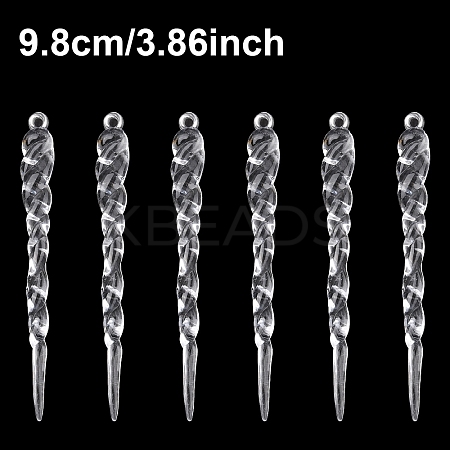 50Pcs Acrylic Artificial Ice Bar Pendant Decorations HJEW-YW0001-06B-1