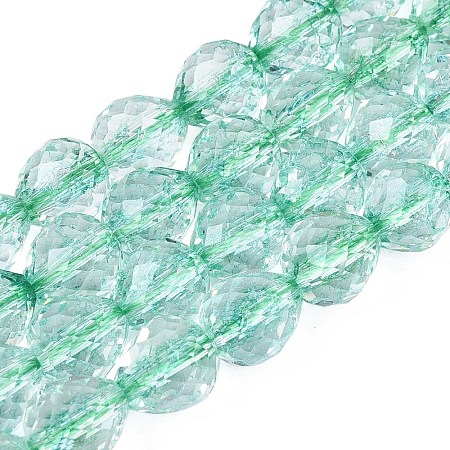 Crackle Transparent Glass Beads Strands GLAA-N068-04A-04-1