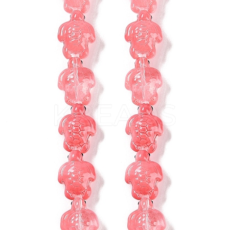 Transparent Glass Enamel Beads Strands GLAA-B021-06H-1