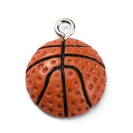 Opaque Resin Pendants FIND-WH0045-65-1