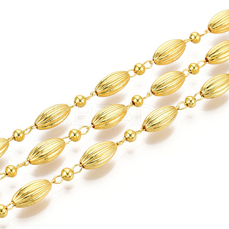Brass Oval Link Chains CHC-T018-14G-1