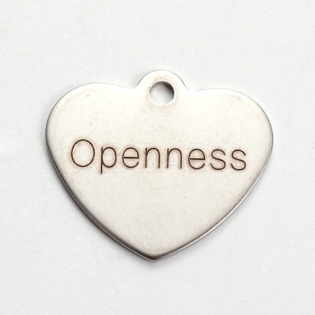 Non-Tarnish 201 Stainless Steel Heart Pendants LS-STAS-L165-C11-1