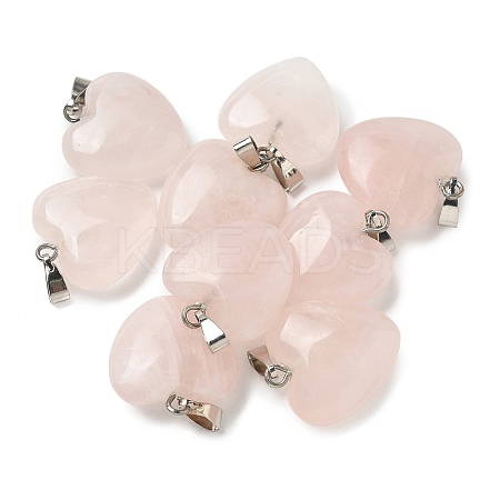 Natural Rose Quartz Pendants G-K385-03P-02-1