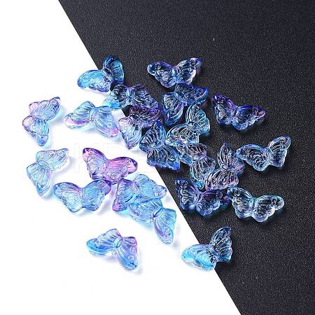 Electroplate Transparent Glass Beads LS-EGLA-L027-E-C01-1