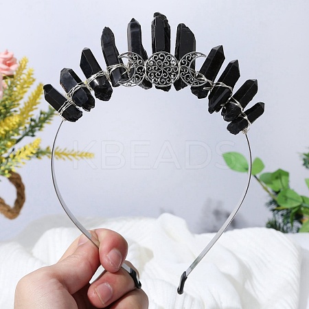 Raw Natural Quartz Hair Bands PW-WG74161-03-1