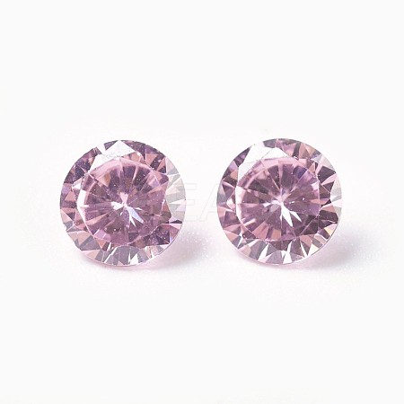 Cubic Zirconia Pointed Back Cabochons ZIRC-WH0001-B12-1