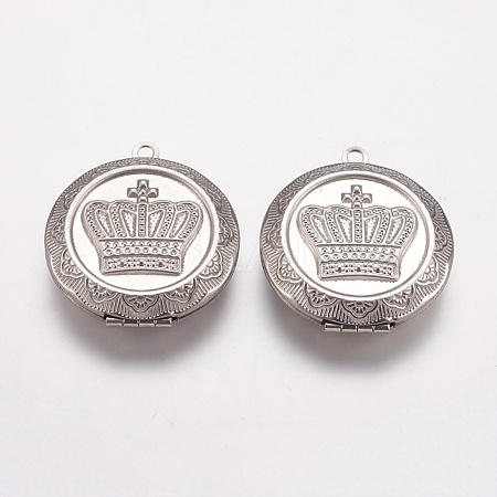 Tarnish Resistant 304 Stainless Steel Locket Pendants STAS-K171-20P-1
