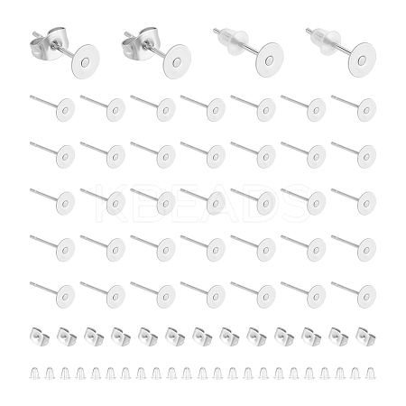 304 Stainless Steel Stur Earring Findings STAS-UN0059-20C-1