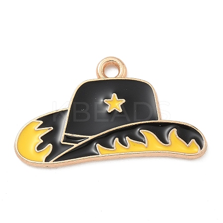Western Cowboy Theme Alloy Enamel Pendants ENAM-A008-22KCG-03-1