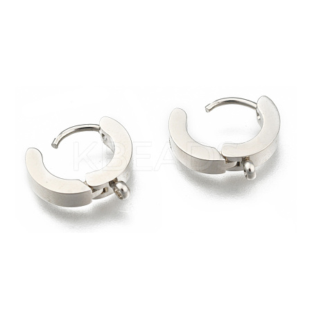 Tarnish Resistant Personalized Unisex 304 Stainless Steel Hoop Earrings EJEW-G120-59P-1