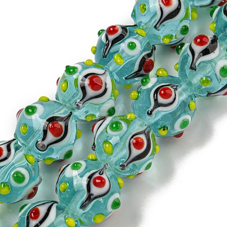 Handmade Lampwork Beads Strands LAMP-N025-05C-1