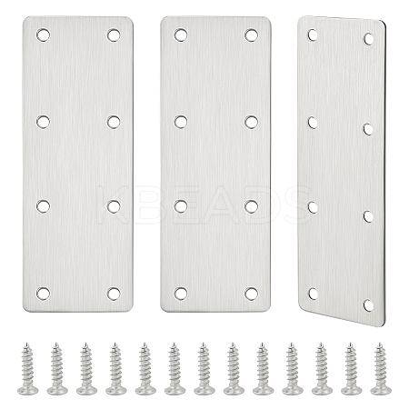 6Pcs 8-Hole 201 Stainless Steel Bracket STAS-GA0001-52-1
