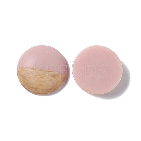 Two Tone Wood Grain Frosted Imitation Leather Style Resin Cabochons LS-RESI-G053-01B-1