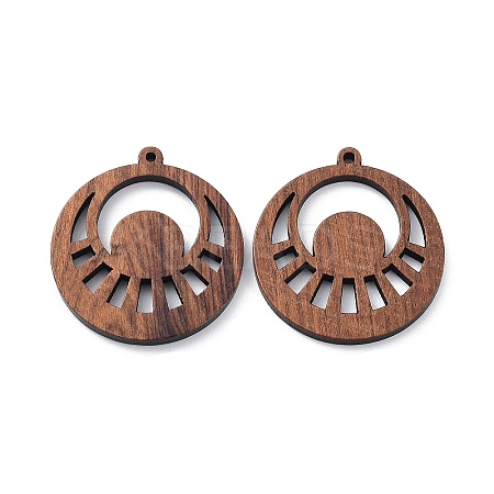 Walnut Wood Laser Cut Pendants WOOD-Q051-05J-1