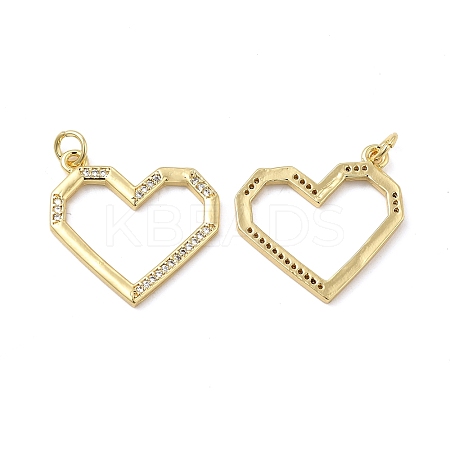 Brass Micro Pave Cubic Zirconia Pendants KK-E068-VB182-1