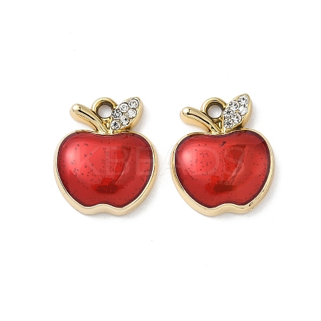 Alloy Enamel Rhinestone Pendants FIND-L024-16G-1