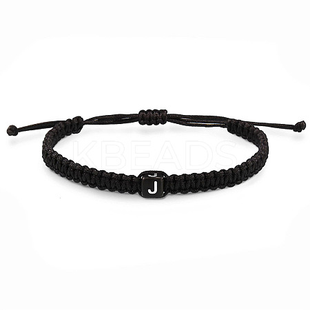 Cube with Letter Pattern Resin Beads Braided Bead Bracelets FS-WGC1D79-01-1