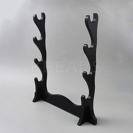 4-Tier MDF Board Sword Katana Holder Stands ODIS-WH0017-219A-1